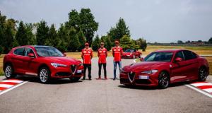 Чемпионы Формулы 1 сразились в гонке за рулем 510-сильной Alfa Romeo
