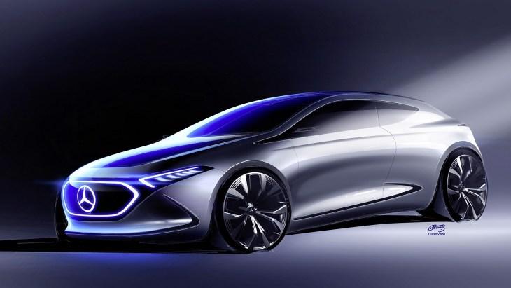 Официальный скетч концептуального электрокара Mercedes-Benz EQ A