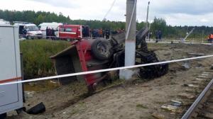 В Югре 10 человек пострадали при столкновении поезда с грузовиком