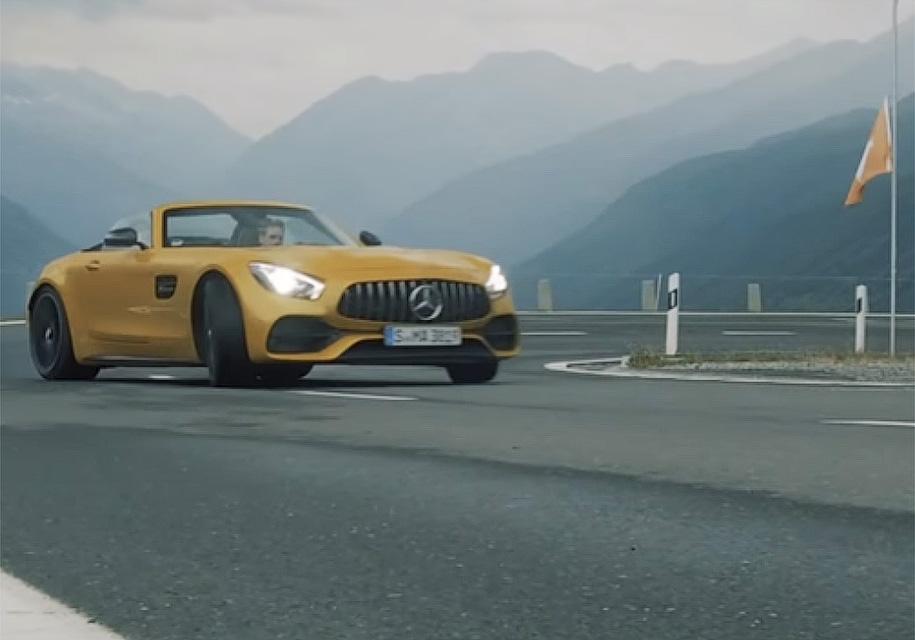 Mercedes-AMG GT C дрифтит по серпантинам Швейцарских Альп