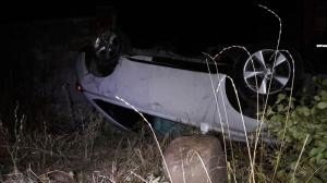 В ущелье Алмарасан перевернулся автомобиль