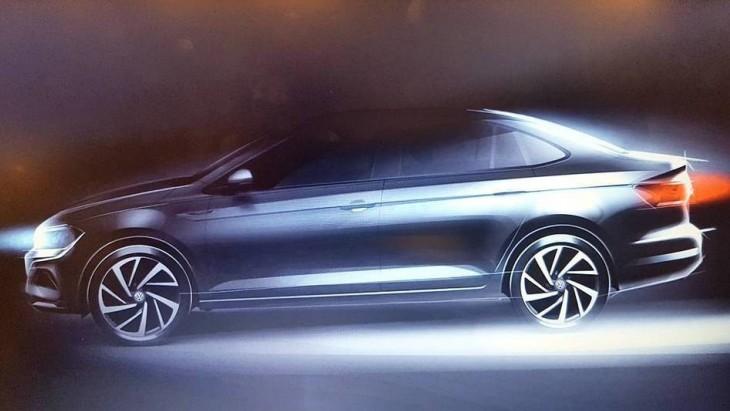 Новый Volkswagen Virtus показался на дизайнерском скетче