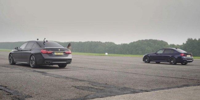 Самый быстрый седан BMW 7 сразился с BMW M3