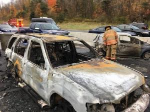 Бензовоз устроил настоящий ад на трассе