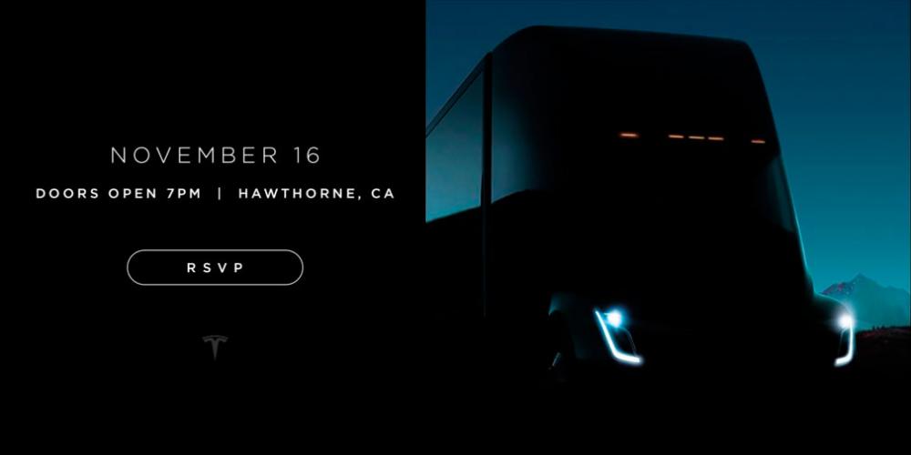 Tesla показала новое изображение электрического грузовика