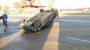 Чтобы избежать столкновения, водитель пожертвовал автомобилем в Алматы