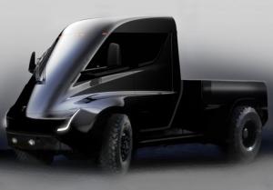 Tesla показала эскиз гигантского пикапа
