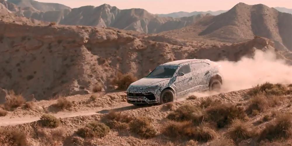 Кроссовер Lamborghini Urus испытали в условиях бездорожья