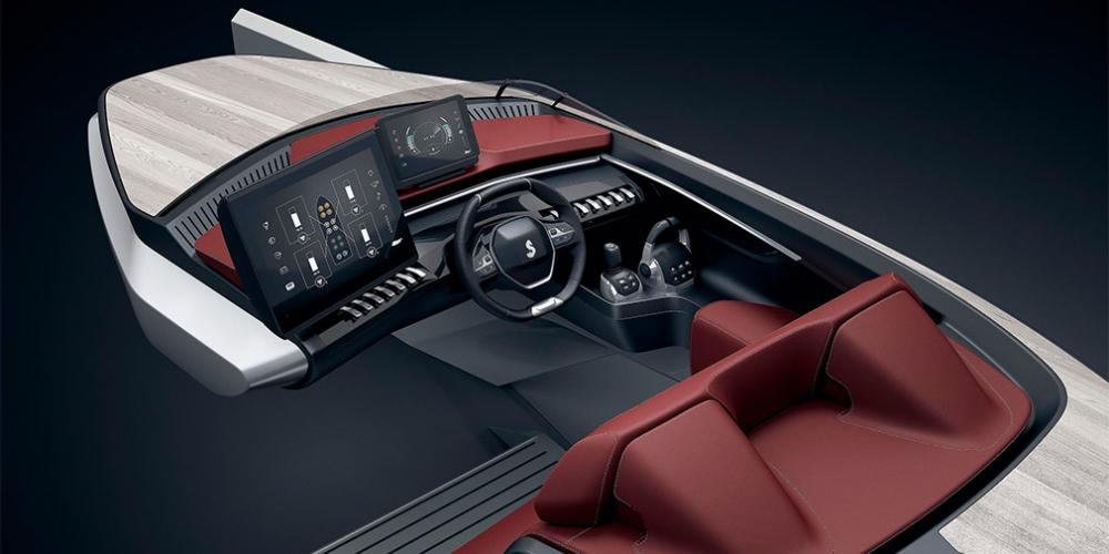Peugeot разработала интерьер для роскошной моторной лодки

