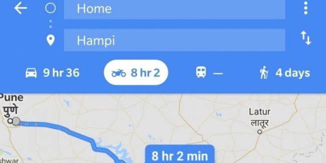 Google Maps добавил режим для мотоциклистов
