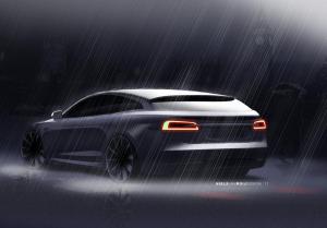 Раскрыт дизайн универсала на базе Tesla Model S