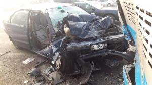 Авария в Алматы: Toyota влетела в автобус