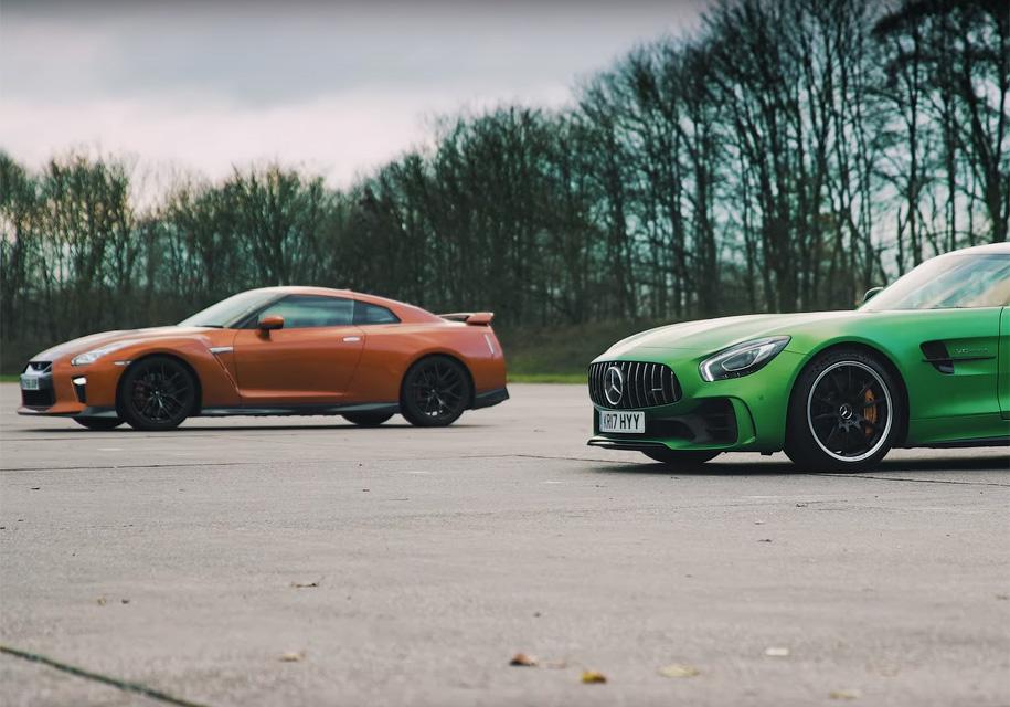 Гонка Nissan GT-R против Mercedes-AMG GT R: кто кого?