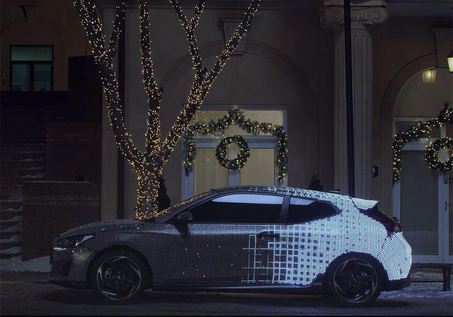 Кузов нового Hyundai Veloster покрыли светодиодами