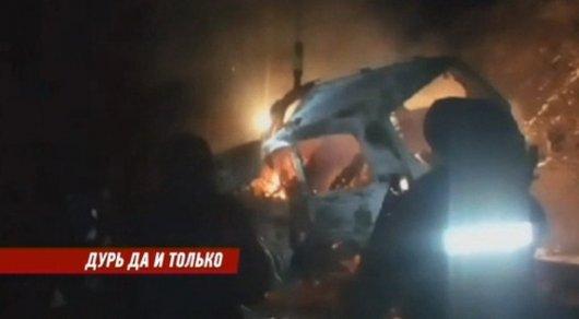 Поезд протаранил набитую наркотиками Toyota Land Cruiser в Жамбылской области