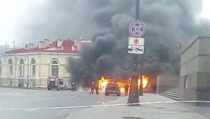 В Петербурге загорелся автобус с 30 детьми