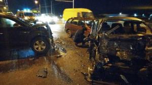 В Минске в столкновении трех автомобилей пострадали три человека