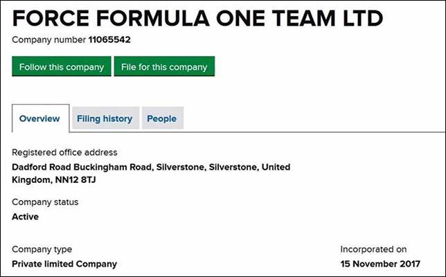 О новом названии Force India...