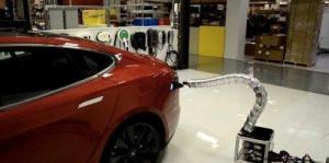 Атоматическая зарядка Tesla - уже не будущее, а уже сегодня