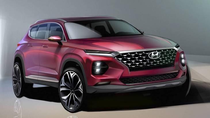 Hyundai рассекретил дизайн нового Santa Fe