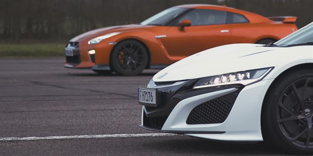 Видео: суперкары Nissan GT-R и Acura NSX сразились в дрэг-рейсинге