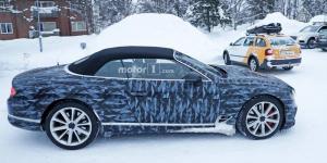 Кабриолет Bentley Continental GT испытали в зимних условиях