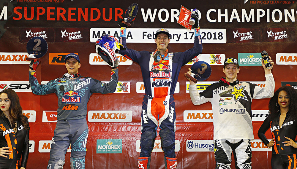 Кодди Уэбб выиграл 3-й этап SuperEnduro 2017-2018 в Малаге, Испания