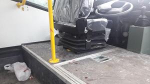 В Алматы из-за гололеда столкнулись два автобуса
