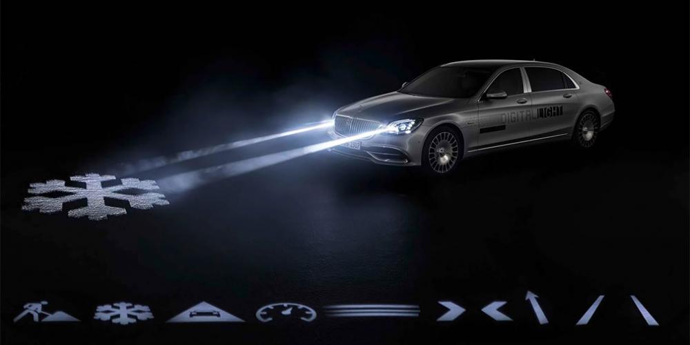 Автомобили Mercedes научили проецировать изображения на дорогу

