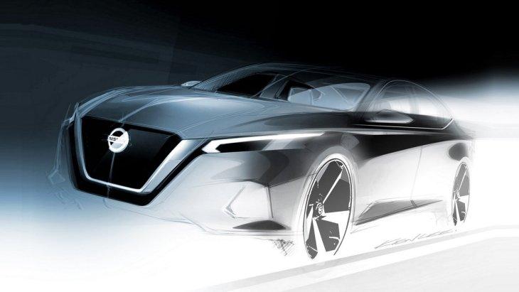 Nissan показал официальный скетч нового седана Altima
