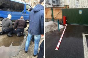 В Киеве лихач протаранил департамент полиции, скрываясь от патрульных