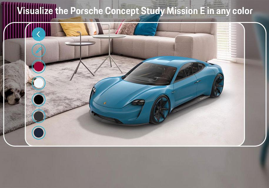 Прототип электрического спорткара Porsche вставили в дополненную реальность
