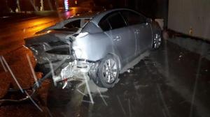 Porsche влетел в Toyota в Алматы: водитель скрылся с места аварии