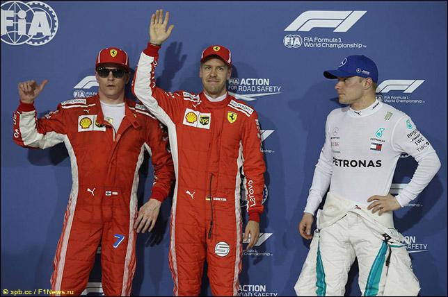 Гран При Бахрейна: Поул у Феттеля, первый ряд у Ferrari