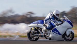 Попытка установить рекорд скорости на Suzuki Hayabusa с паровым приводом