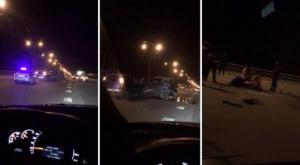 Range Rover и Land Cruiser столкнулись на трассе Алматы - Талдыкорган