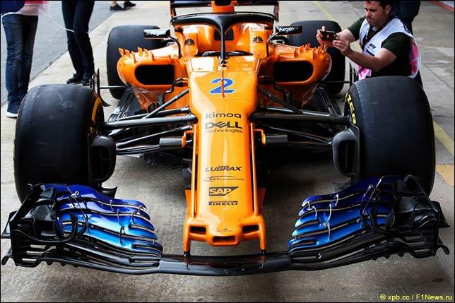 В McLaren подготовили необычный носовой обтекатель
