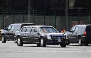 Американцы сравнили лимузины Трампа и Путина