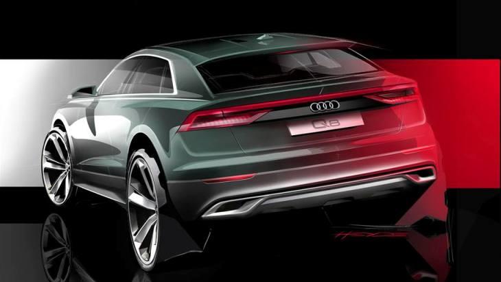 Кроссовер Audi Q8 дебютировал на официальном эскизе