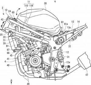 Патентные схемы Suzuki GSX-R300