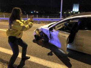 Электрокар Tesla Model 3 впервые попал в аварию в Европе