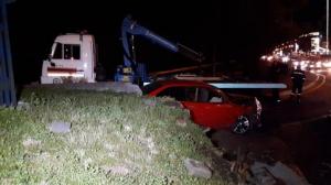 Водитель BMW снес столб и врезался в стену в Алматы
