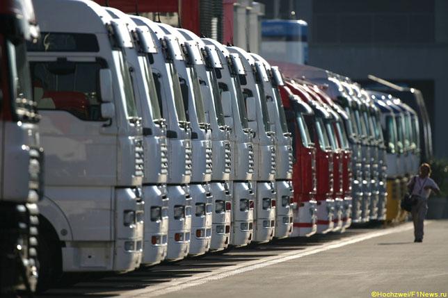Логистика команды Формулы 1 во время трех гонок подряд
