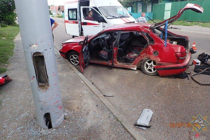 В Гомеле столкнулись Opel и Toyota: пострадали пять человек