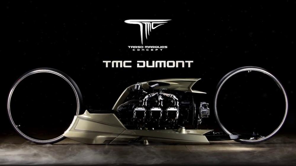 Безумный концепт-байк TMC Dumont с двигателем от самолета