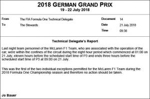 В McLaren нарушили правило комендантского часа