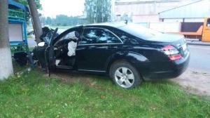 Под Витебском водитель Mercedes пытался скрыться от ГАИ и влетел в дерево