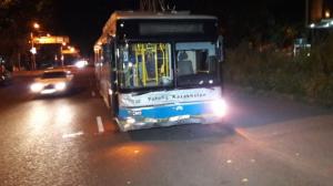 Автобус протаранил легковушку в Алматы