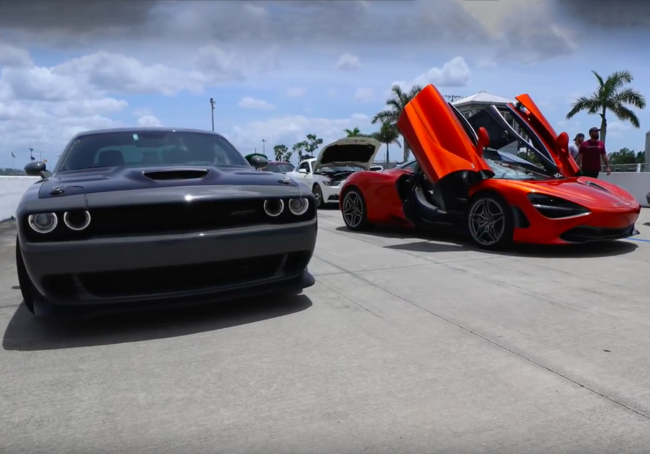 1150-сильный Challenger Hellcat против McLaren 720S