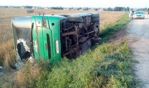 Под Оршей опрокинулся рейсовый автобус